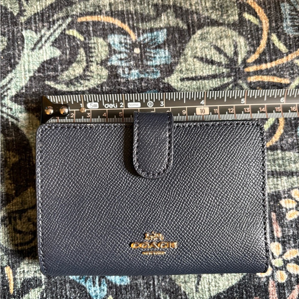 Coach Navy Leather Wallet